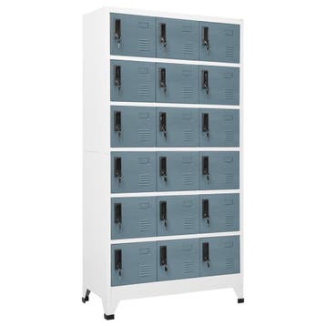 vidaXL Lockerkast 90x40x180 cm staal lichtgrijs en, Verzenden, Nieuw