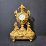 Horloge de table Style Louis XVI - Bronze doré - 1850-1900 -, Antiek en Kunst