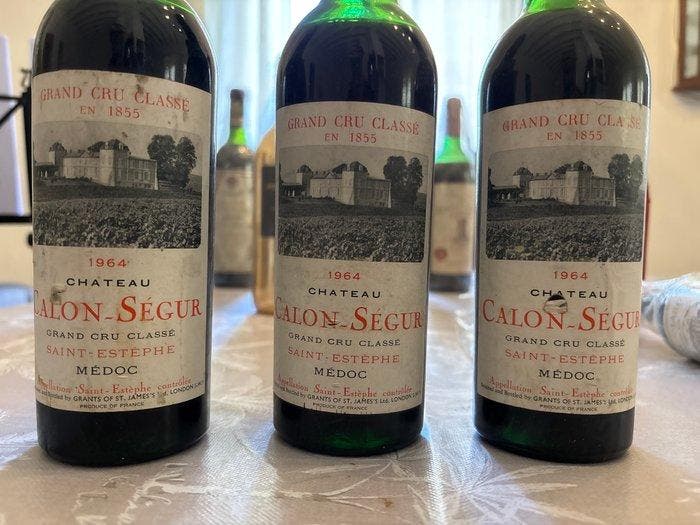 1964 Château Calon-Ségur (London bottling) - Saint-Estèphe, Verzamelen, Wijnen