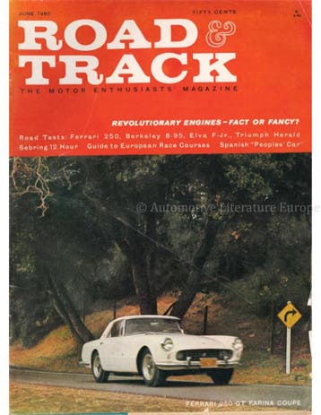 1960 ROAD AND TRACK MAGAZINE JUNI ENGELS, Ophalen of Verzenden, Nieuw