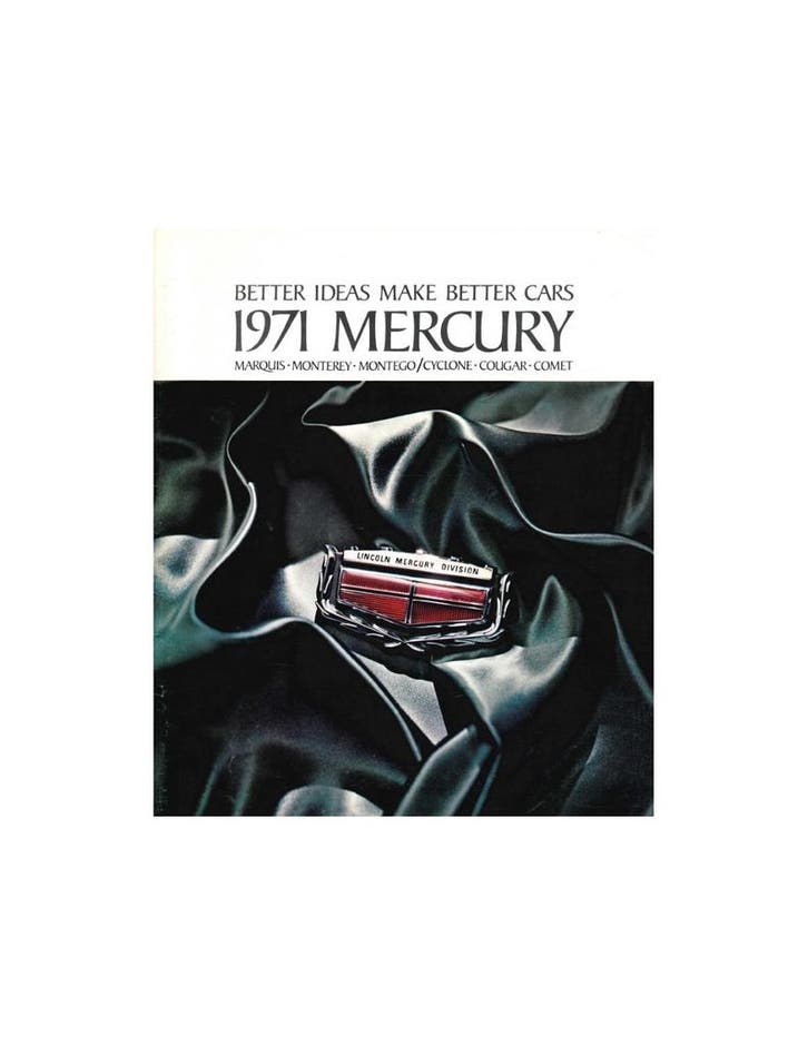 1971 MERCURY PROGRAMMA BROCHURE ENGELS (USA), Livres, Autos | Brochures & Magazines