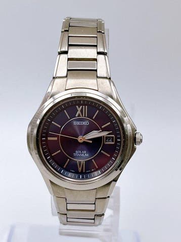 Seiko - Solar Titanium - Zonder minimumprijs - V182-0AA0 -