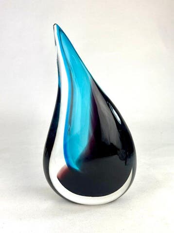 Oball - Vaas - Sommerso - Muranoglas - Acquamarina Ametista