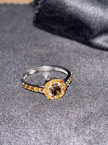 Ring - 14 karaat Witgoud - 0.73ct. tw. Diamant (Natuurlijk), Nieuw
