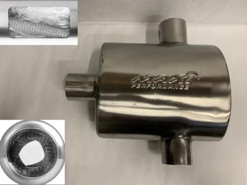 MAX Spiral Straight Flo Performance rvs uitlaat demper 2,5, Ophalen of Verzenden