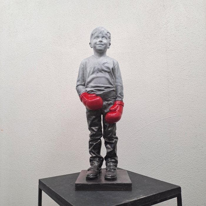 Mark Sugar - Carefree child (Red boxing style 58), Antiek en Kunst, Kunst | Designobjecten