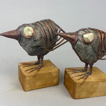 Jacek Drzymaa ( XX- XXI) - Sculpture, NO RESERVE- 2 BIRDS -