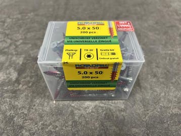 Veiling - 8x Rotadrill unischroeven verzinkt ø5,0x50mm 200-, Nieuw