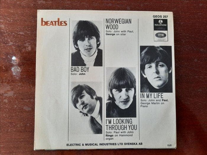 Beatles - EP Bad Boy Sweden - 7 EP - 1966, Cd's en Dvd's, Vinyl Singles