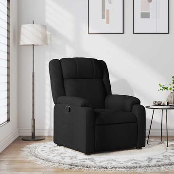 vidaXL Relaxfauteuil Zwarte Stof, Huis en Inrichting, Fauteuils, Verzenden, Nieuw