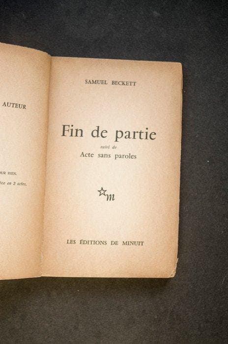 Samuel Beckett - Fin de partie - 1957, Antiquités & Art, Antiquités | Livres & Manuscrits