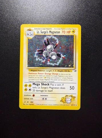Pokémon - 3 Card - Mistys Seadra Holo - Lt. Surges, Nieuw