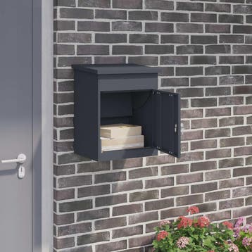 Pakketbox Antraciet | Retour Deal | 34% Korting, Verzenden, Zo goed als nieuw, Staal, Staande brievenbus