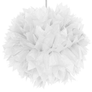 Pompon Wit 30cm, Verzenden, Nieuw