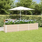 vidaXL Plantenbak Ivoor 240 x 40 x 45 cm Staal, Verzenden