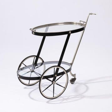Cesare Lacca - Serveerwagen - Staal, Hout, Messing - Ontwerp