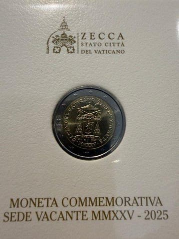 Vatican. 2 Euro 2025 Sede Vacante (Sans prix de réserve)