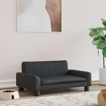 vidaXL Hondenmand 70x45x30 cm kunstleer zwart, Verzenden, Nieuw
