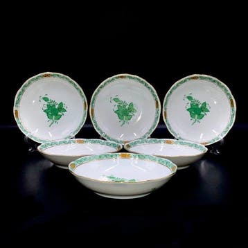 Herend - Exquisite Set of 6 Saucers/Bowls - “Chinese Bouquet