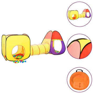 vidaXL Kinderspeeltent 255x80x100 cm meerkleurig, Verzenden