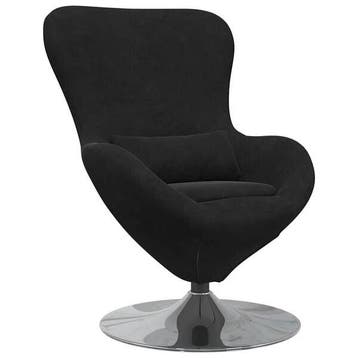 Draaibare fauteuil Zwart | Retour deal -25% korting, Verzenden, Minder dan 75 cm, Zo goed als nieuw, 50 tot 75 cm