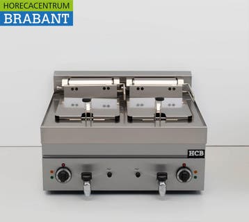 HCB RVS Dubbele Friteuse Frituur 2 x 10 liter Premium-line, Ophalen of Verzenden
