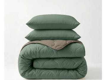 Veiling - Lazy Dekbed Zonder Overtrek - Groen/Kaki 200x200cm, Huis en Inrichting, Nieuw