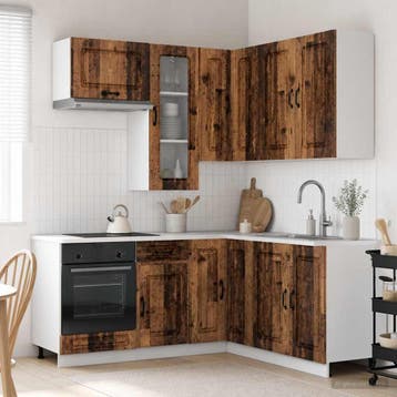 vidaXL Keukenblok KALMAR 8 st Oud hout Bewerkt hout, Huis en Inrichting, Kasten | Overige, Verzenden, Nieuw