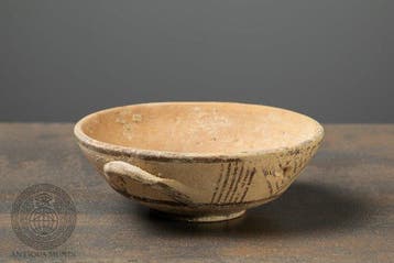 Cypriotisch Terracotta Cyprische kom met geometrische