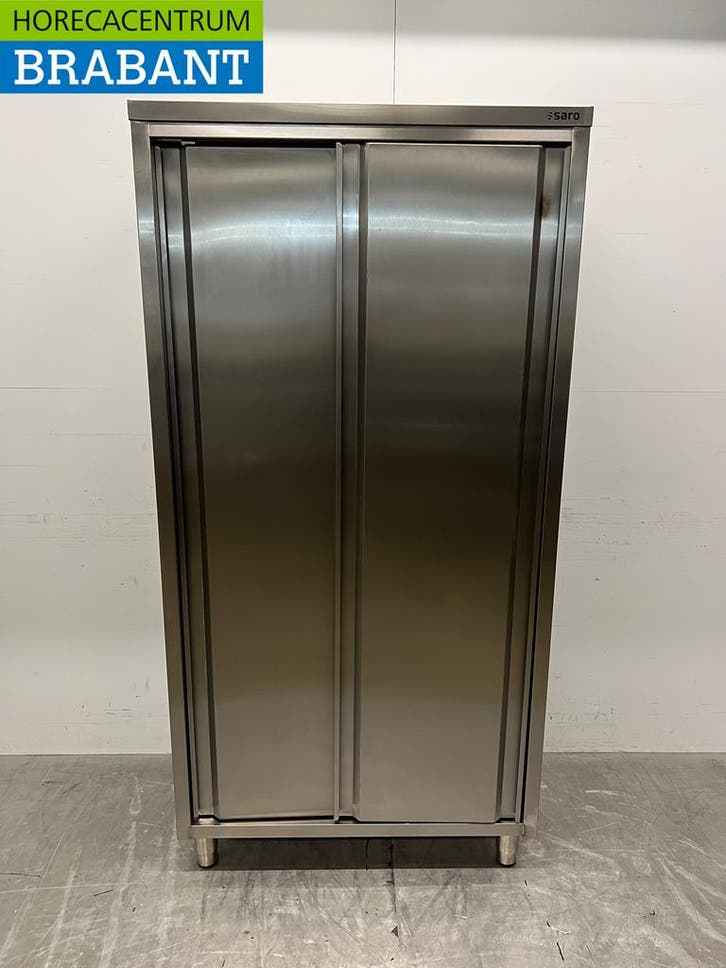 RVS Saro Servieskast Werkkast Kast 2 schuifdeuren 100 cm, Articles professionnels, Horeca | Mobilier & Aménagement, Enlèvement ou Envoi