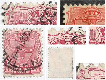 Australië 1897 - New South Wales 1897 - 1d Schild met, Gestempeld