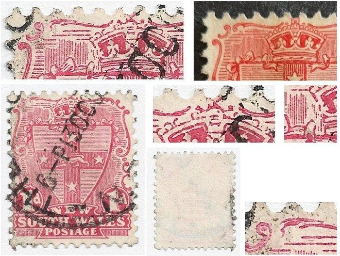 Australië 1897 - New South Wales 1897 - 1d Schild met, Timbres & Monnaies, Timbres | Europe | Royaume-Uni