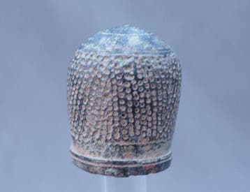 Ancient Roman Bronze Thimble - 29 mm