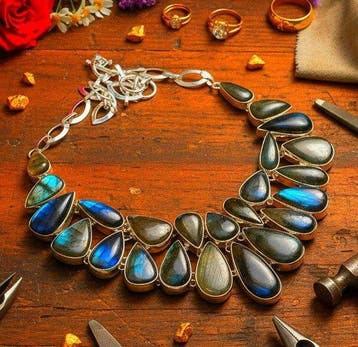Métal - Collier - labradorite VintageCollier