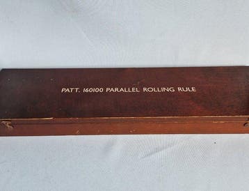 Parallel liniaal - Hout, Messing