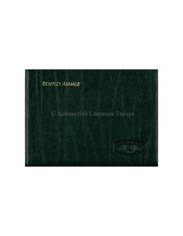 2001 BENTLEY ARNAGE INSTRUCTIEBOEKJE DUITS, Ophalen of Verzenden