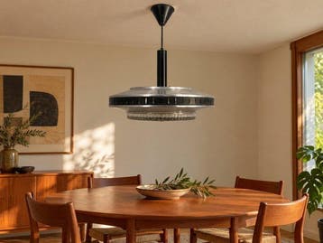 Lamp - Vintage Space Age hanglamp – sculpturale UFO-vorm –