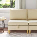 vidaXL Sofa met opslag Stof, Huis en Inrichting, Zetels | Zetels, Verzenden, Nieuw