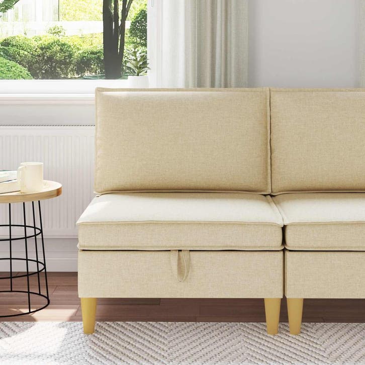 vidaXL Sofa met opslag Stof, Huis en Inrichting, Zetels | Zetels, Nieuw, Verzenden