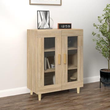 vidaXL Dressoir 69,5x34x90 cm bewerkt hout sonoma, Huis en Inrichting, Kasten | Dressoirs, Verzenden, Nieuw