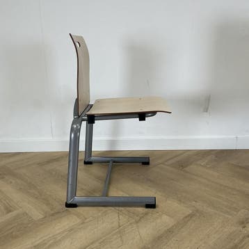 ahrend schoolstoel - stapelstoel, zithoogte 45 cm, ahorn, Gebruikt, Hout, Eén