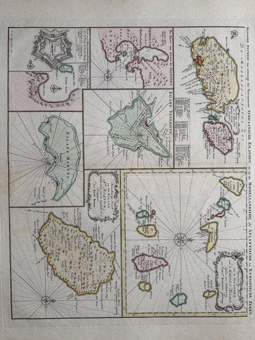 Malta - Malta islands, Tenerife, de Kaapverdische Eilanden,, Livres, Atlas & Cartes géographiques
