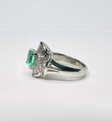 Bague de cocktail Platine - 1.75ct. tw. Émeraude - Diamant -