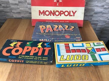 Themacollectie - bordspellen - Monopoly- Pazazz- Coppit-