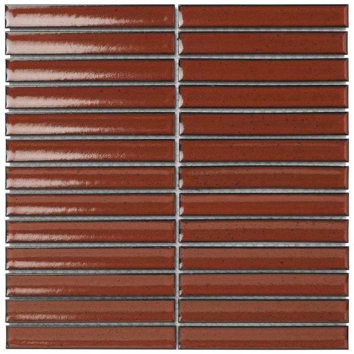 Wand Mozaïek Tegels Kitkat Factory Keramiek Rood - Matje..., Bricolage & Construction, Dalles & Carrelages, Enlèvement ou Envoi