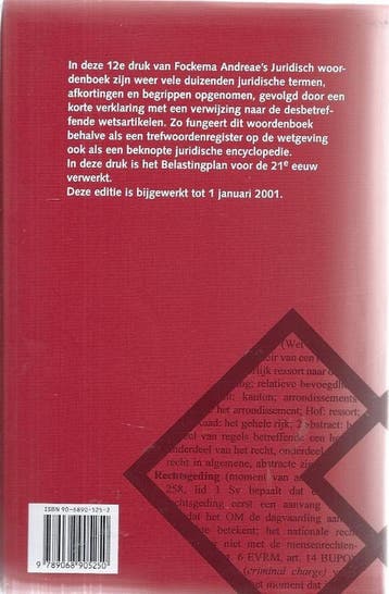 Fockema Andreaes verwijzend en verklarend juridisch, Boeken, Verzenden, Gelezen, N.E. Algra