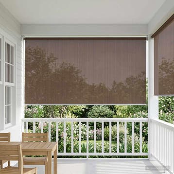 vidaXL Buitenrolgordijn 90% UV-blok Taupe 120 x 230 cm HDPE, Verzenden