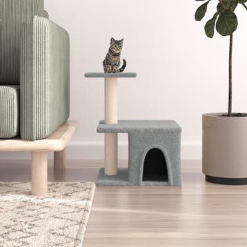 vidaXL Kattenmeubel met sisal krabpalen 48 cm lichtgrijs, Verzenden