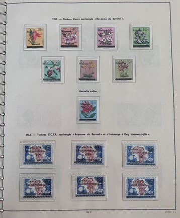 Burundi 1962/1968 - Postzegelalbum Nieuw** + Blokken +, Gestempeld
