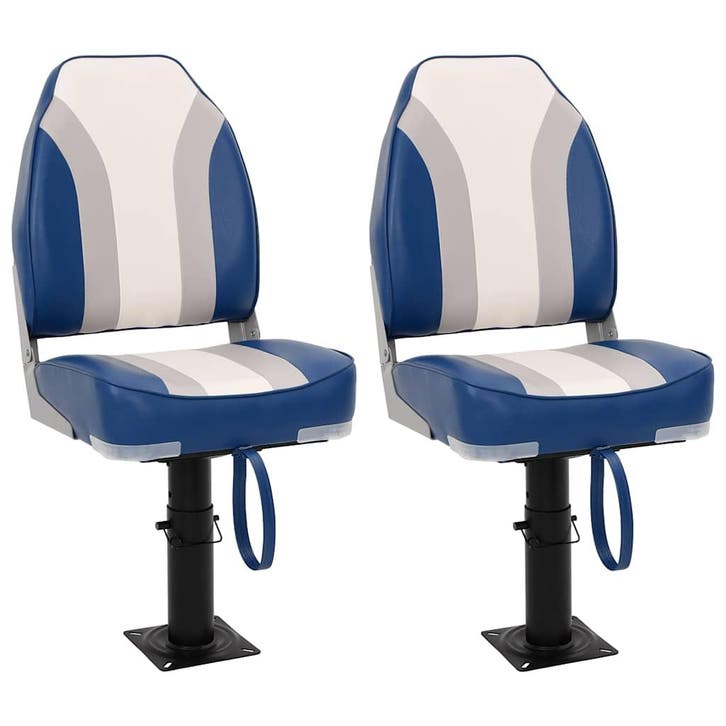 vidaXL Bootstoelen inklapbaar 2 st met hoge rugleuning, Sports nautiques & Bateaux, Accessoires navigation, Envoi